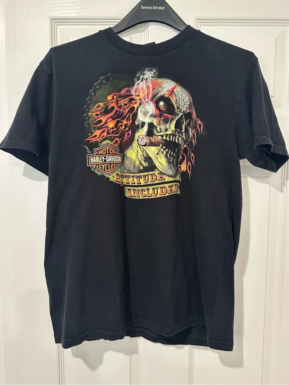 Harley-Davidson Men's Black Graphic Skull T-Shirt - Attitude Included